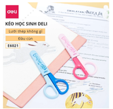 Kéo Thủ công Deli 6021 có nắp an toàn dành cho học sinh