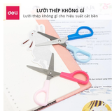 Kéo Thủ công Deli 6021 có nắp an toàn dành cho học sinh