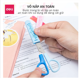 Kéo Thủ công Deli 6021 có nắp an toàn dành cho học sinh