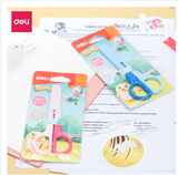 Kéo Thủ công Deli 6021 có nắp an toàn dành cho học sinh