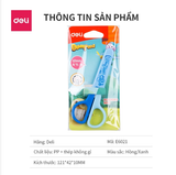 Kéo Thủ công Deli 6021 có nắp an toàn dành cho học sinh