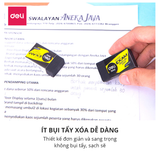 Tẩy Gôm Deli 3043 đen dành cho học sinh, sinh viên văn phòng phẩm tiện dụng