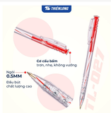 Bút bi Thiên Long dành cho học sinh, sinh viên, văn phòng 4 màu sắc xanh, đen, đỏ, ngòi 0,5mm TL-027