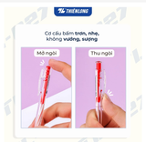 Bút bi Thiên Long dành cho học sinh, sinh viên, văn phòng 4 màu sắc xanh, đen, đỏ, ngòi 0,5mm TL-027