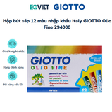 Hộp bút sáp 12 màu nhập khẩu Italy GIOTTO Olio Fine 294000