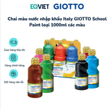 Chai màu nước nhập khẩu Italy GIOTTO School Paint loại 1000ml các màu
