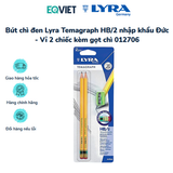 Bút chì đen Lyra Temagraph HB/2 nhập khẩu Đức - Vỉ 2 chiếc kèm gọt chì 012706