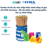 Combo chì đa sắc màu nhập khẩu chính hãng và gọt chì LYRA Germany - Bộ sản phẩm văn phòng phẩm, học cụ chính hãng