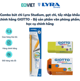 Combo bút chì Lyra Studium, gọt chì, tẩy nhập khẩu chính hãng GIOTTO - Bộ sản phẩm văn phòng phẩm, học cụ chính hãng