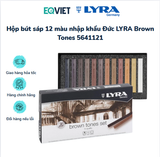 Hộp bút sáp 12 màu nhập khẩu Đức LYRA Brown Tones 5641121