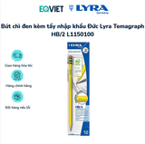 Bút chì đen kèm tẩy nhập khẩu Đức Lyra Temagraph HB/2 L1150100