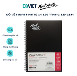 Sổ Vẽ Mont Marte Sketch Visual Art Diary Mont Marte A4 120 Tờ Định Lượng 110gsm Hàng Chính Hãng