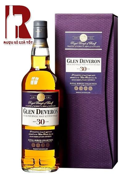 Glen Deveron 30 Năm 700ml 40% - Single Malt Highland, Macduff Distillery Scotland Glen Deveron 30 Năm 700ml 40% Single Malt Highland Scotland Macduff Distillery trái cây khô caramel vani gỗ sồi 30 năm chính hãng