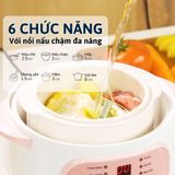 A174 - Nồi nấu cháo chậm SeKa GT68 1l MÀU HỒNG