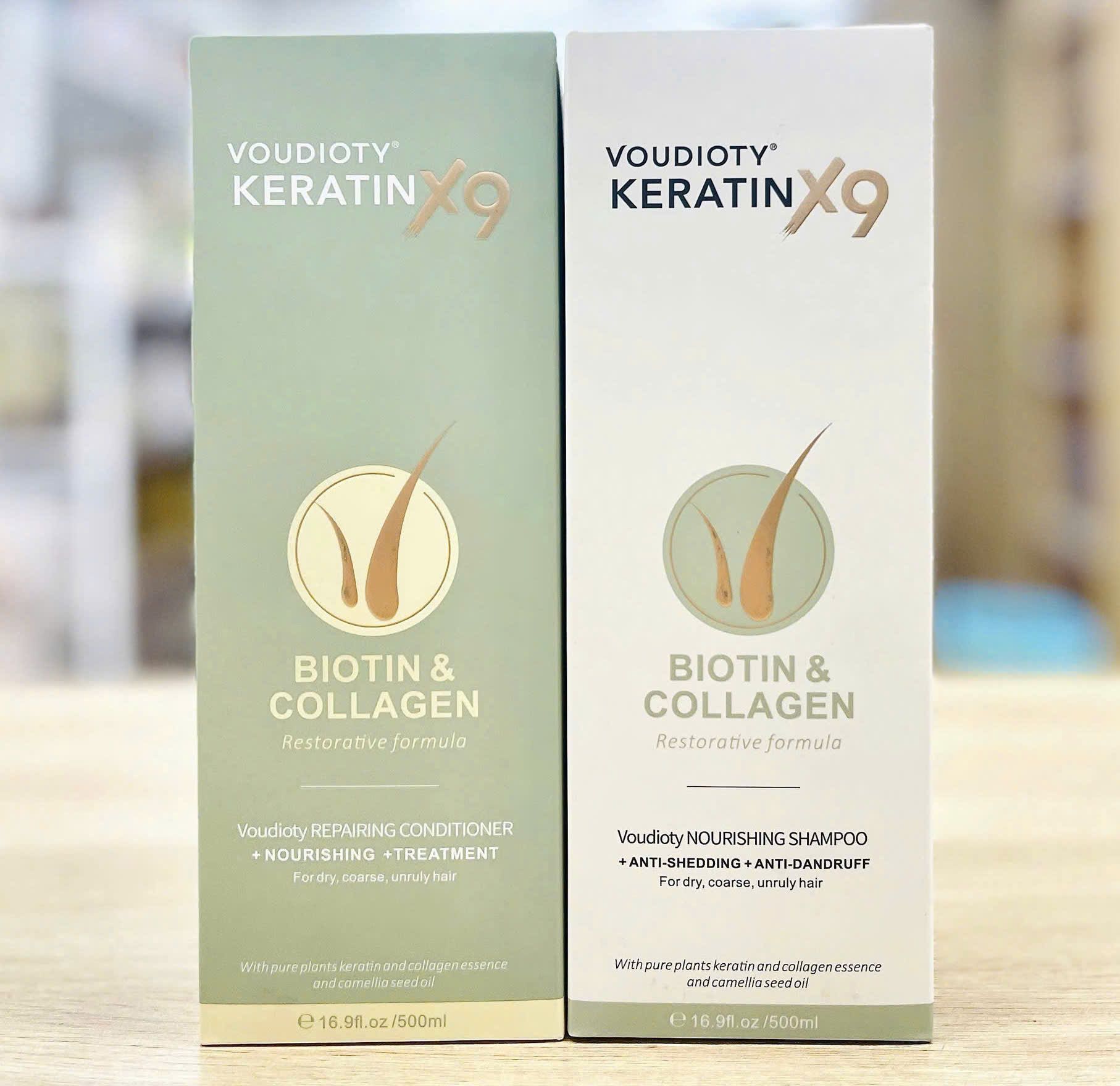 A481 - Cặp gội xả Voudioty Keratin X9 Biotin