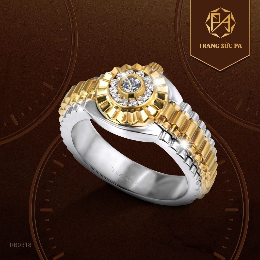 Nhẫn Rolex Nam - RB0318 Bạc Cao Cấp