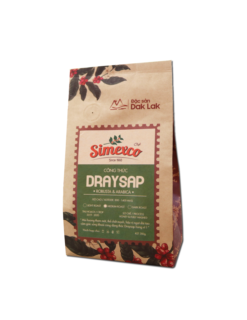 Cà phê rang xay - công thức Draysap - Bì 250g bột
