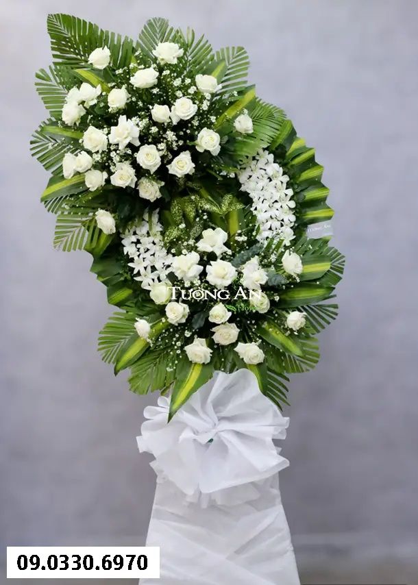 Vòng Hoa Tang Lễ Hoa Hồng - B230