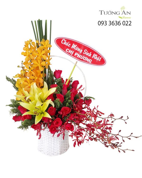 Giỏ Hoa Chắp Cánh - S70