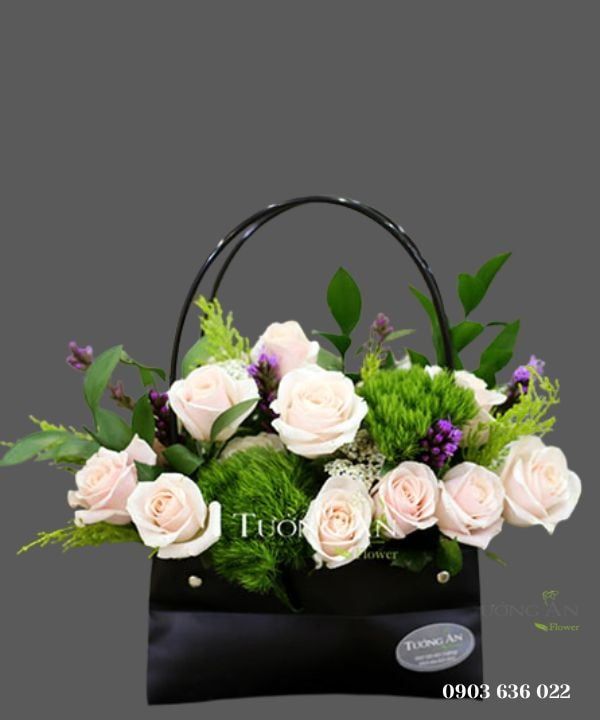 Giỏ Hoa Tươi Xanh - S288