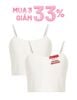  Pack 2 Áo lót học sinh iBasic cotton USA kháng khuẩn tròng cổ daily iBasic - BRAT029-PA2 