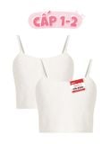  Pack 2 Áo lót học sinh iBasic cotton USA kháng khuẩn tròng cổ daily iBasic - BRAT029-PA2 