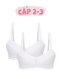  Combo 2 Áo lót học sinh iBasic cotton USA kháng khuẩn cài sau - VA107 