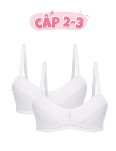  Combo 2 Áo lót học sinh iBasic cotton USA kháng khuẩn cài sau - VA107 