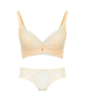  [NUDE TONE] Bra Set Áo ngực U-BRA có gọng mút mỏng ren và Quần lót nữ ren lưới hipster iBasic - BRAW132, PANW132 
