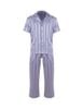  Đồ bộ nam mặc nhà iBasic lụa satin pyjama sọc tay ngắn quần dài - HOMM019 