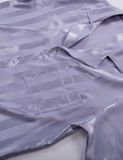  Đồ bộ nam mặc nhà iBasic lụa satin pyjama sọc tay ngắn quần dài - HOMM019 
