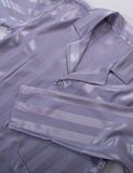  Đồ bộ nam mặc nhà iBasic lụa satin pyjama sọc tay dài quần dài - HOMM020 