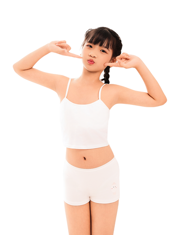  Pack 2 Áo lót học sinh iBasic cotton USA kháng khuẩn tròng cổ daily iBasic - BRAT029-PA2 