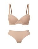  [NUDE TONE] Bra Set áo ngực nữ iBasic có gọng mút vừa và Quần lót nữ iBasic thun lạnh Smoothies bikini BRAW130+PANW130 