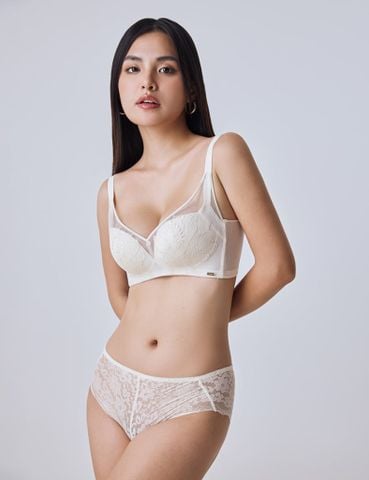  Áo ngực có gọng iBasic mút vừa phối ren phom T-shirt - BRAW148 