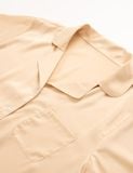 Đồ bộ mặc nhà nữ iBasic lụa satin pyjama tay ngắn quần dài - HOMW036 