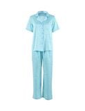  Đồ bộ mặc nhà nữ iBasic lụa satin pyjama tay ngắn quần dài - HOMW036 