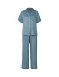  Đồ bộ mặc nhà nữ iBasic lụa satin pyjama tay ngắn quần dài - HOMW036 