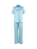  Đồ bộ mặc nhà nữ iBasic lụa satin pyjama tay ngắn quần dài - HOMW036 