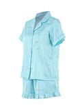  Đồ bộ mặc nhà nữ iBasic lụa satin nhún bèo - HOMW038 