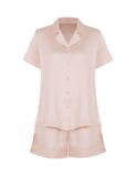  Đồ bộ nữ mặc nhà lụa satin iBasic pyjama tay ngắn quần đùi - HOMW039 