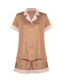  Đồ bộ nữ mặc nhà lụa satin iBasic pyjama tay ngắn quần đùi - HOMW039 