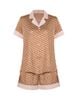  Đồ bộ nữ mặc nhà lụa satin iBasic pyjama tay ngắn quần đùi - HOMW039 