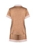  Đồ bộ nữ mặc nhà lụa satin iBasic pyjama tay ngắn quần đùi - HOMW039 