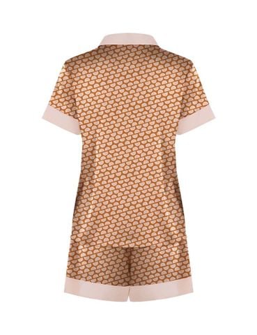  Đồ bộ nữ mặc nhà lụa satin iBasic pyjama tay ngắn quần đùi - HOMW039 
