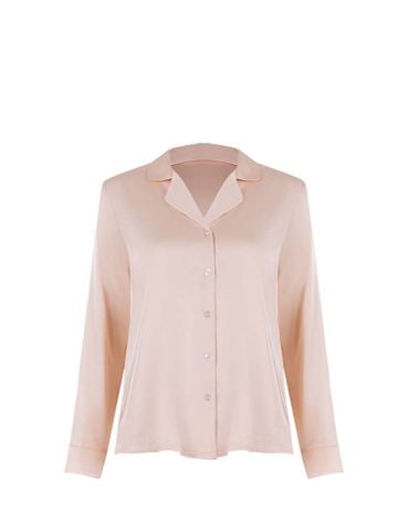  Đồ bộ nữ mặc nhà iBasic lụa satin pyjama tay dài - HOMW040 