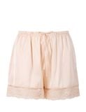  Đồ bộ mặc nhà nữ lụa satin iBasic phối ren tay ngắn - HOMW045 