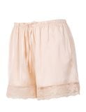  Đồ bộ mặc nhà nữ lụa satin iBasic phối ren tay ngắn - HOMW045 