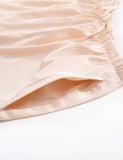  Đồ bộ mặc nhà nữ lụa satin iBasic phối ren tay ngắn - HOMW045 