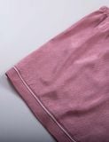  Đồ bộ mặc nhà nữ pyjama satin xước iBasic quần đùi áo tay lửng - HOMW047 